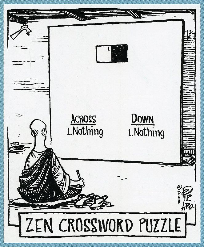 01 Bizarro - Zen Crossword Puzzle 